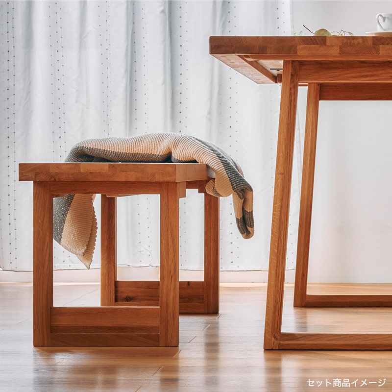 ダイニングベンチ 120cm 2人掛け 単品 オーク アリスB