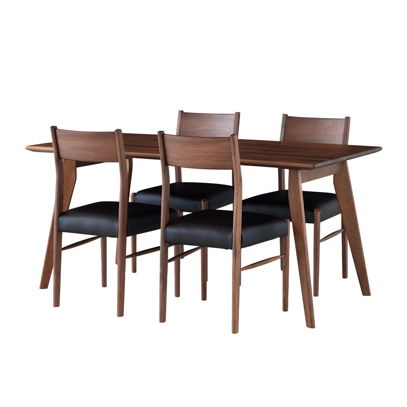 ダイニングセット 150cm 5点セット 4人掛け ウォールナット カインドA