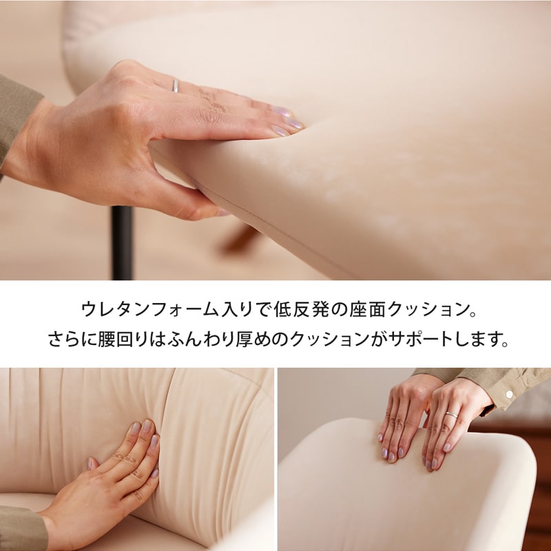 ダイニングチェア 2脚セット 肘付き ルクス