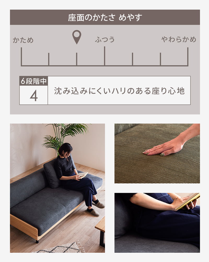 ソファベッド 3人掛け ソファ リクライニングソファ 3Wayソファ ゆったり クッション付 北欧 おしゃれ ナチュラル コーデュロイ ブラウン カーキ ランブル3