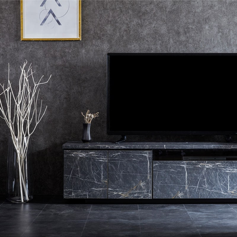 テレビ台 ローボード 150cm 大理石柄 日本製 大川家具 モア2