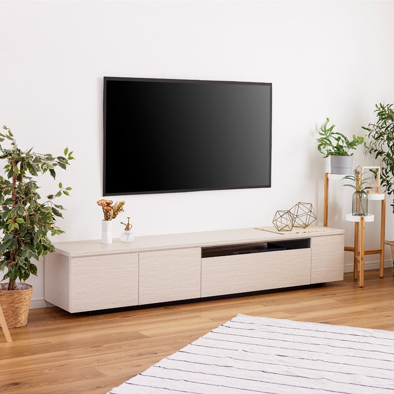 テレビ台 ローボード 幅210cm 木目柄 日本製 大川家具 モア