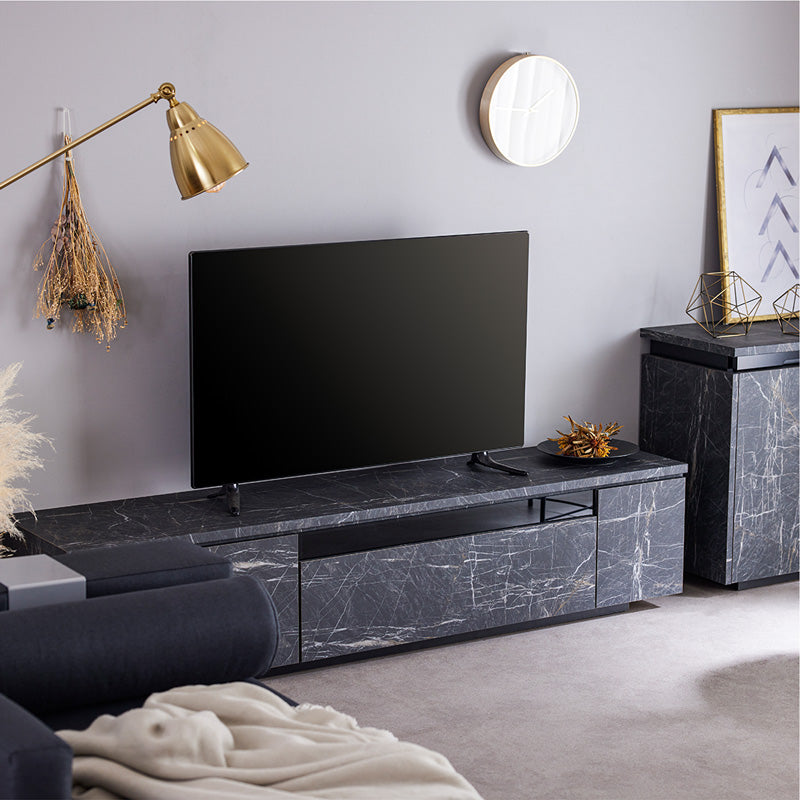 テレビ台 ローボード 180cm 大理石柄 日本製 大川家具 モア2