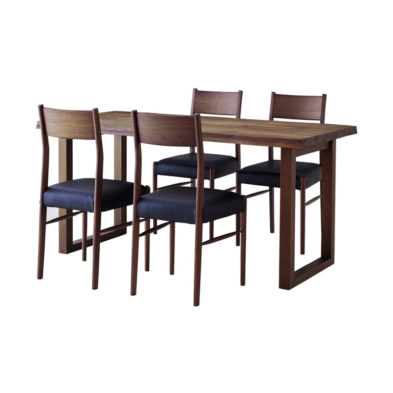 ダイニングセット 165cm 5点セット 4人掛け ウォールナット マドラスK