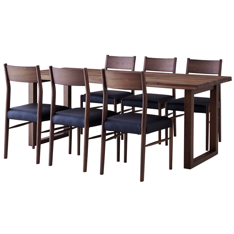 ダイニングセット 185cm 7点セット 6人掛け ウォールナット マドラスK