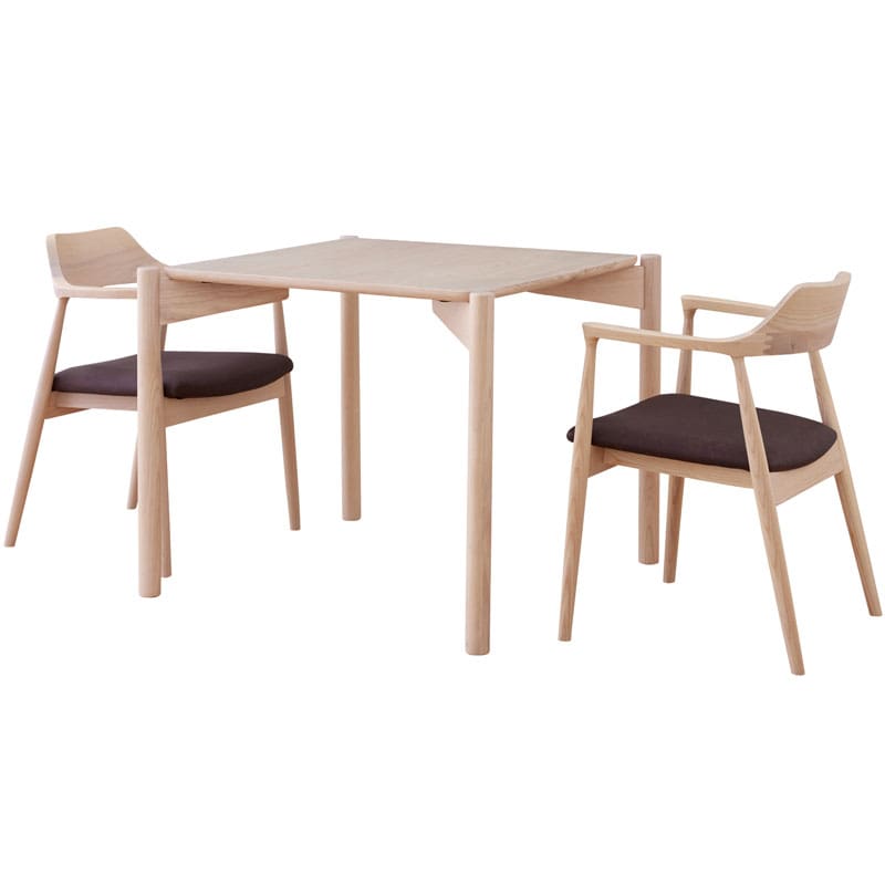 ダイニングセット 80cm 3点セット 2人掛け リリー