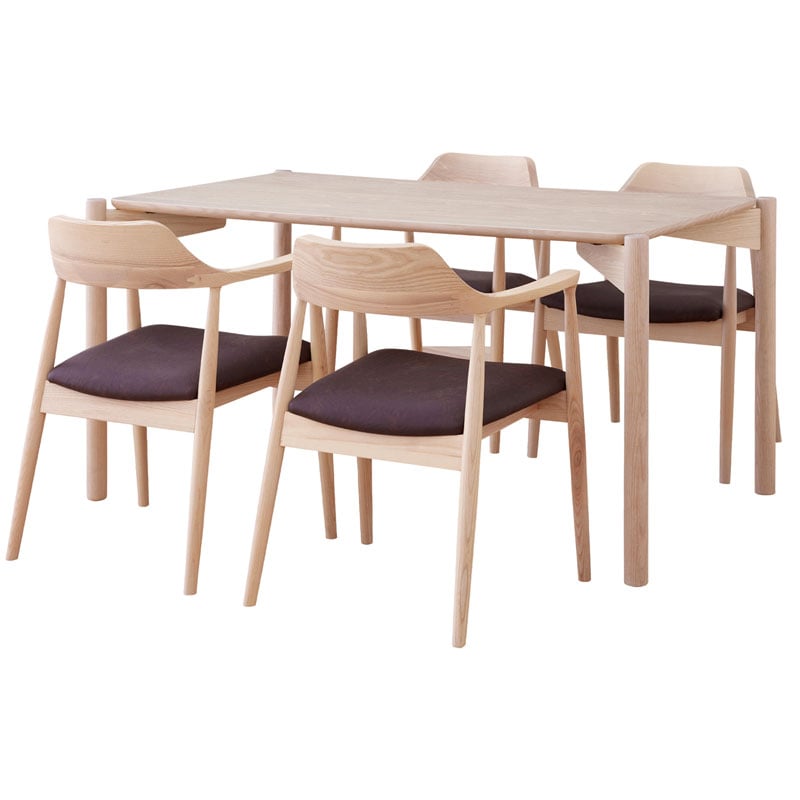 ダイニングセット 135cm 5点セット 4人掛け リリー