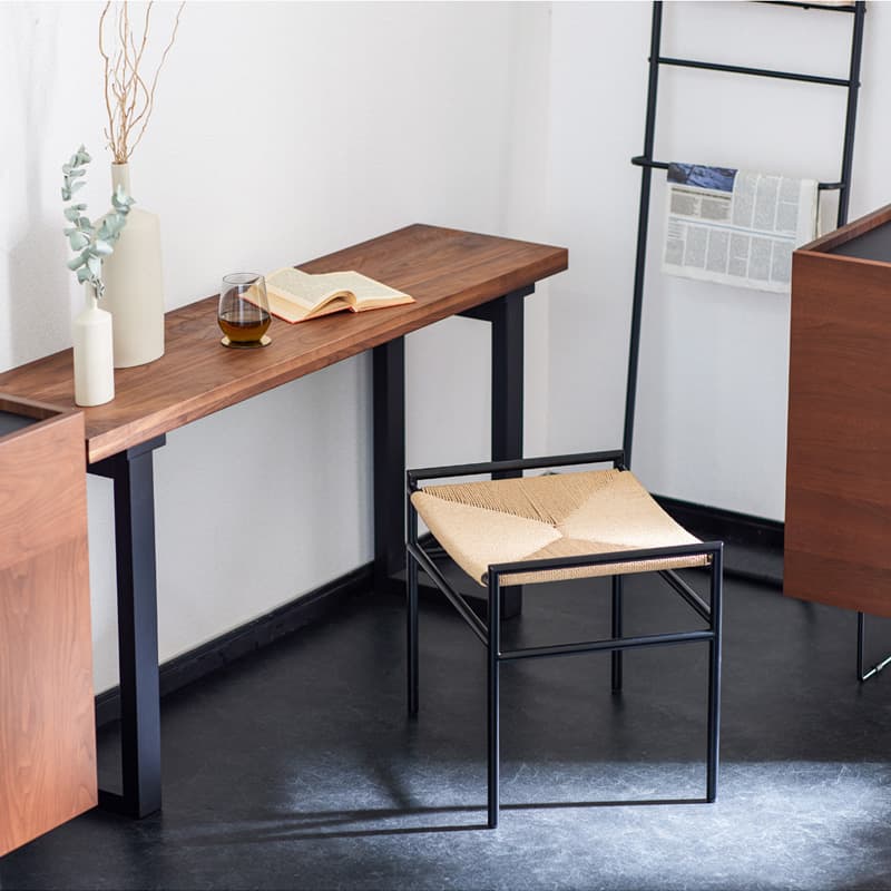 ダイニングスツール 1脚 単品 ペーパーコード FABレザー クロス