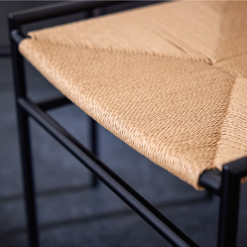 ダイニングスツール 1脚 単品 ペーパーコード FABレザー クロス