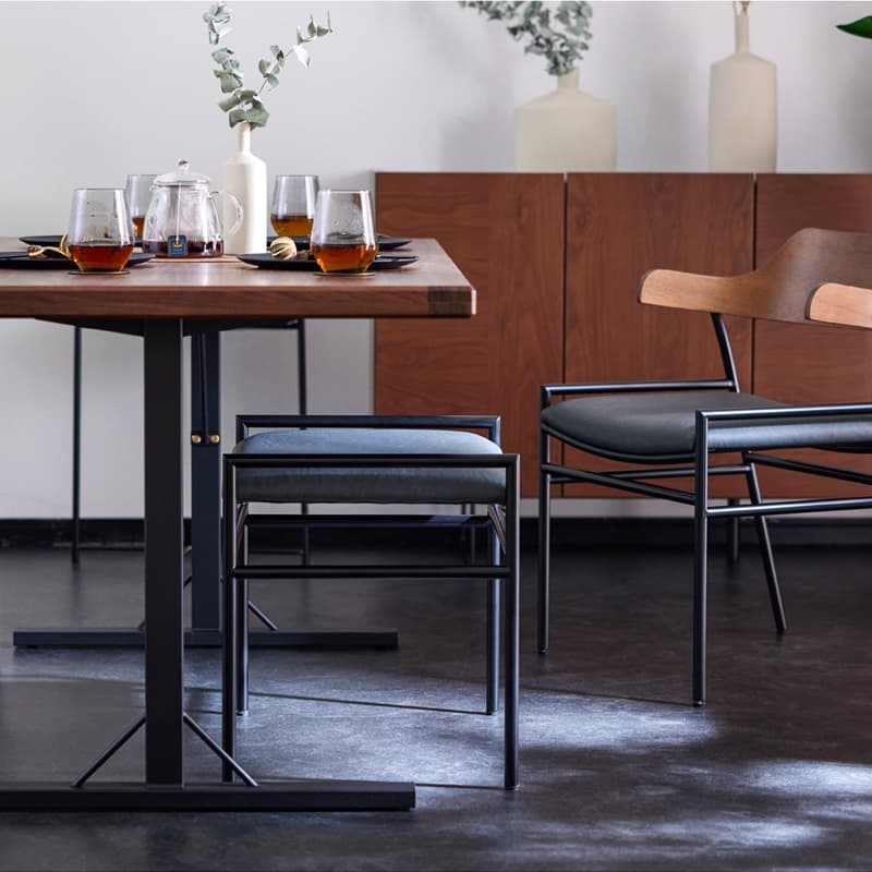 ダイニングスツール 1脚 単品 ペーパーコード FABレザー クロス