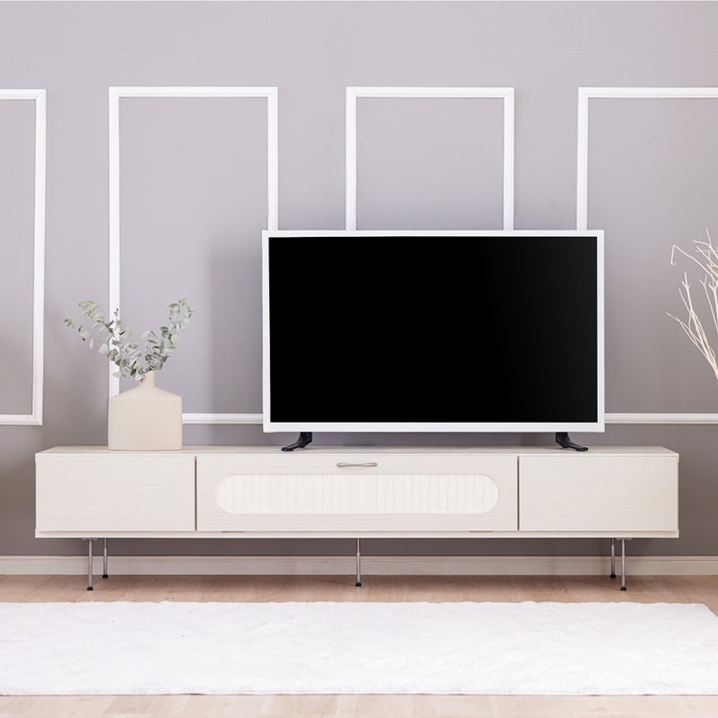 テレビボード テレビ台 180cm 白 脚付き 日本製 大川家具 シエル