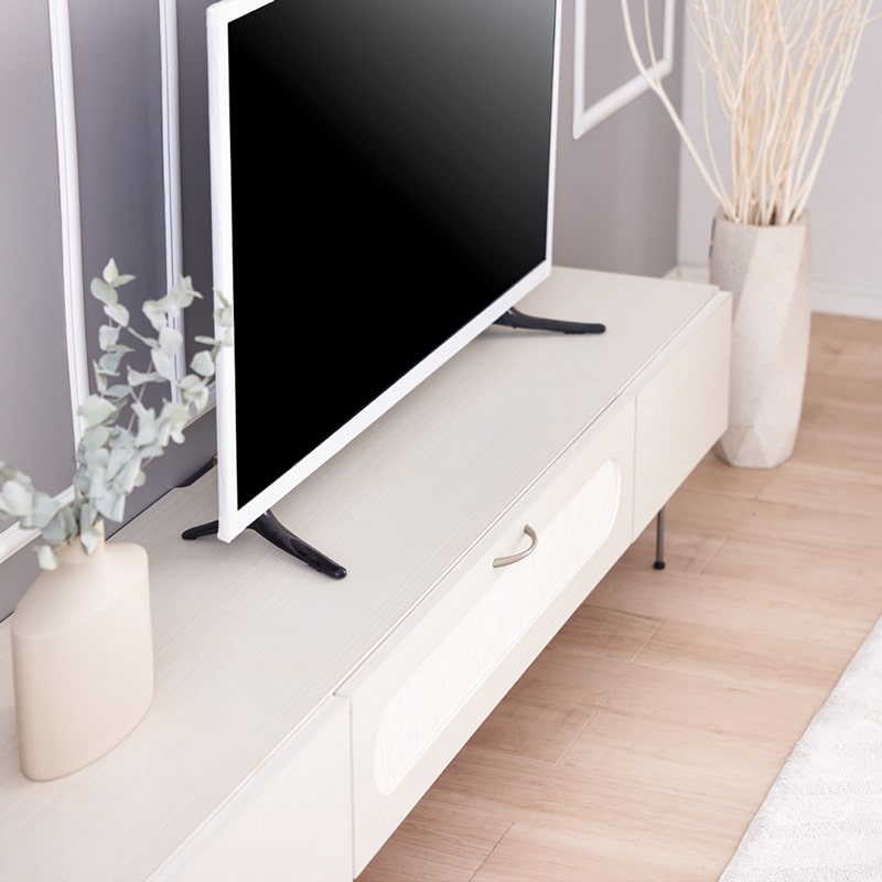 テレビボード テレビ台 180cm 白 脚付き 日本製 大川家具 シエル