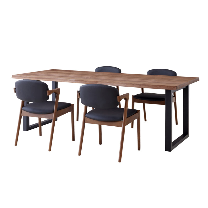 【組立・設置付配送】 ダイニングセット 210cm 5点セット 4人掛け ウォールナット マドラスR