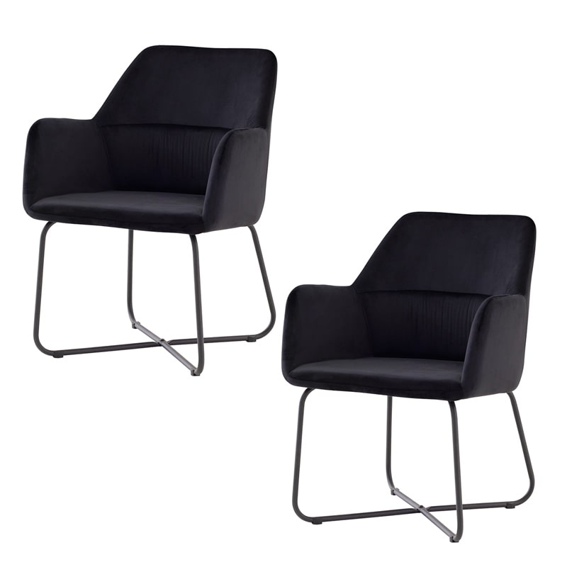 ダイニングチェア 2脚セット 肘付き ルクス