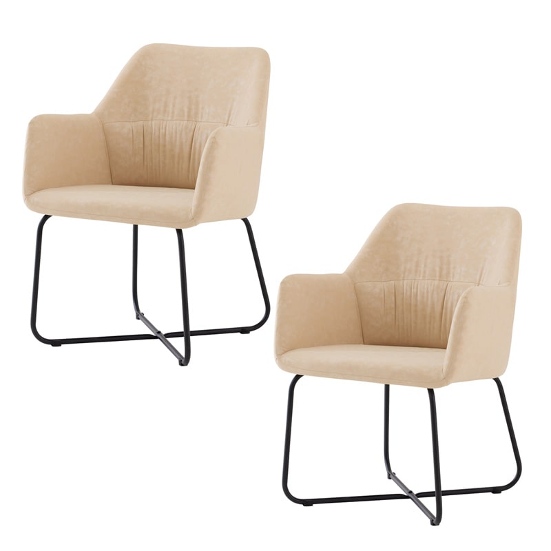 ダイニングチェア 2脚セット 肘付き ルクス