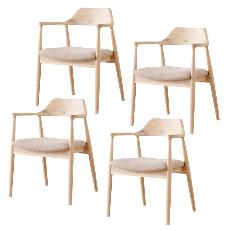 ダイニングチェア 4脚セット 肘付き リリー