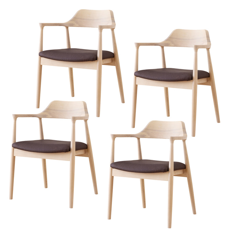 ダイニングチェア 4脚セット 肘付き リリー