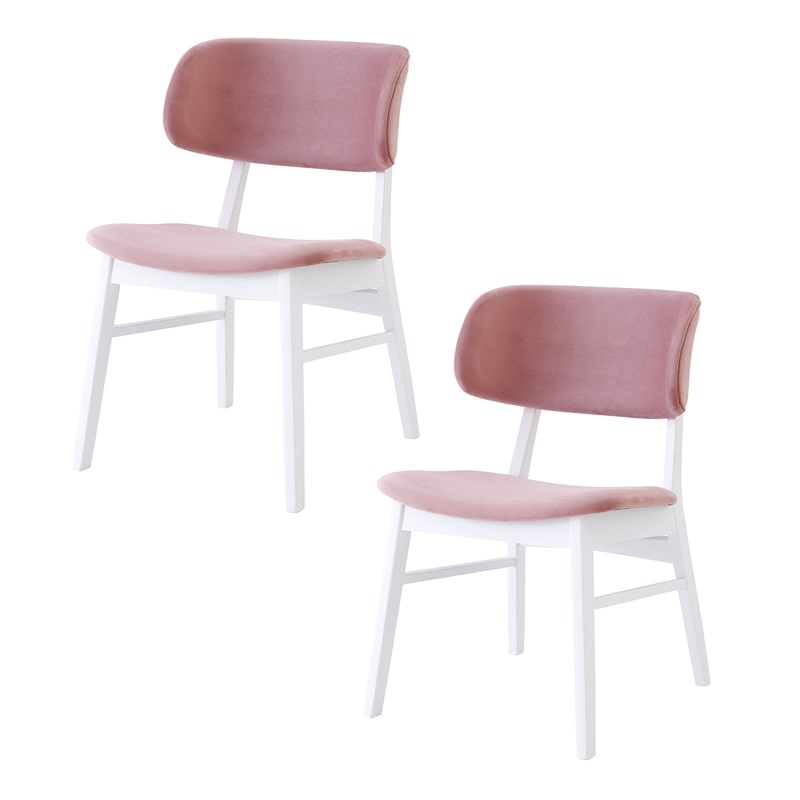 ダイニングチェア 2脚セット 肘なし ファブリック ノーブル