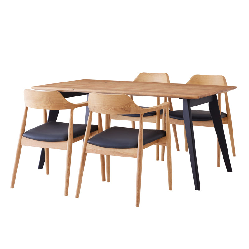 ダイニングセット 150cm 5点セット 4人掛け オーク カインドAR