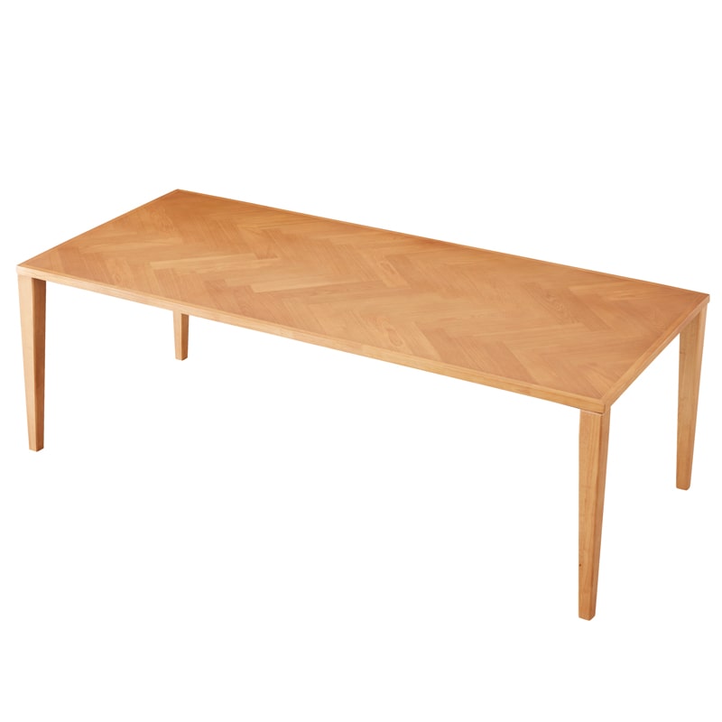 ダイニングテーブル ロータイプ 単品 180cm 6人掛け ヘリンボーン 木脚 クロトB