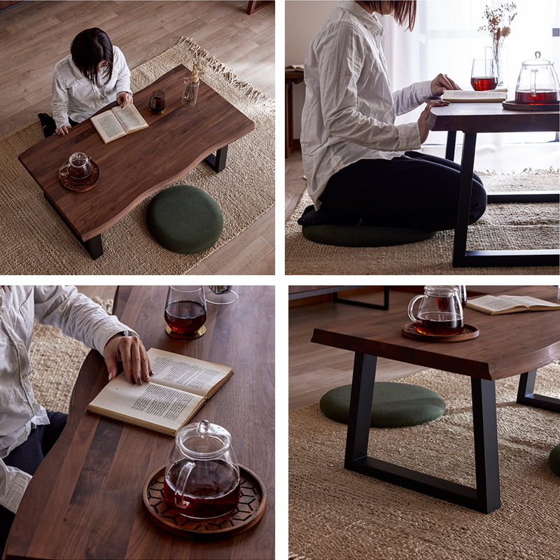 センターテーブル 110cm ウォールナット 琥珀