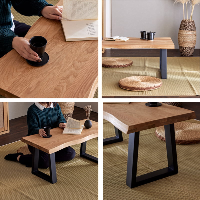センターテーブル 90cm オーク 琥珀