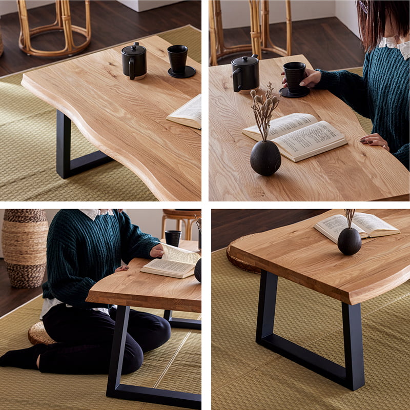 大川家具センターテーブル 琥珀 W120cm x D75cm 座卓 ローテーブル センターテーブル 120 ウォールナット