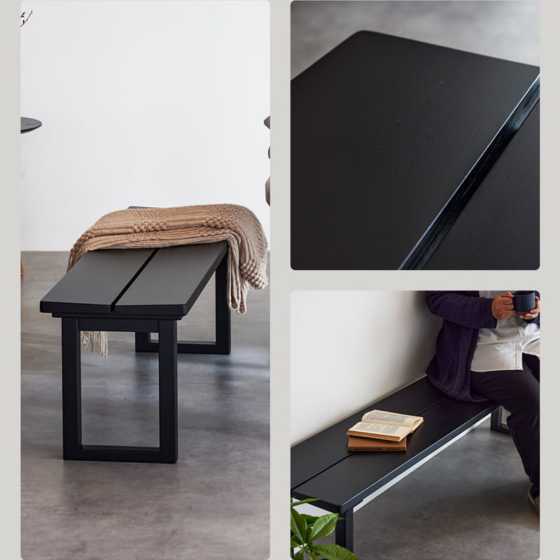 ダイニングベンチ 145cm 2人掛け 単品 ブラック マドラス