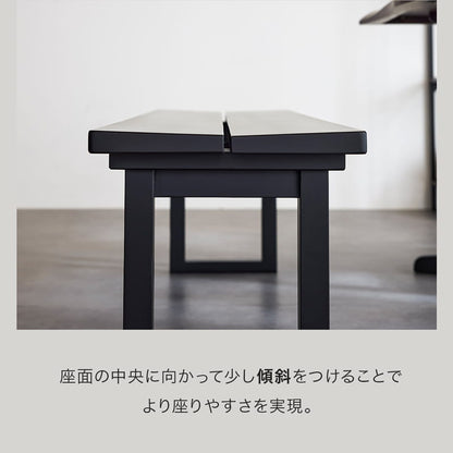 ダイニングベンチ 165cm 3人掛け 単品 ブラック マドラス
