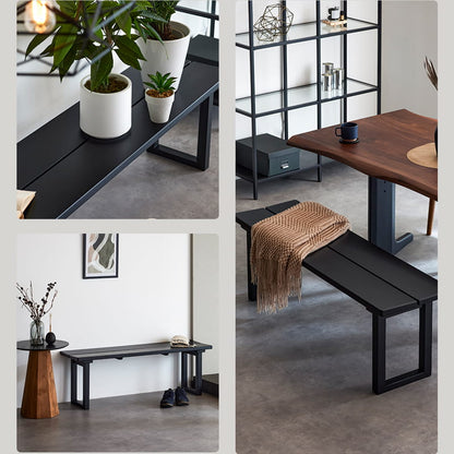 ダイニングベンチ 125cm 2人掛け 単品 ブラック マドラス