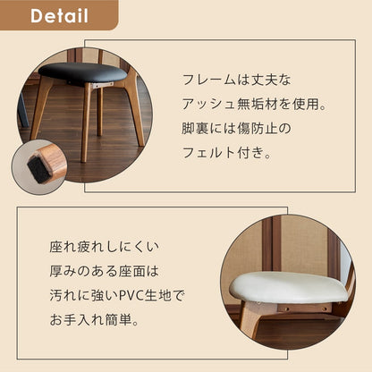 ダイニングセット 丸 100cm 5点セット 4人掛け ウォールナット カインドC Hチェア