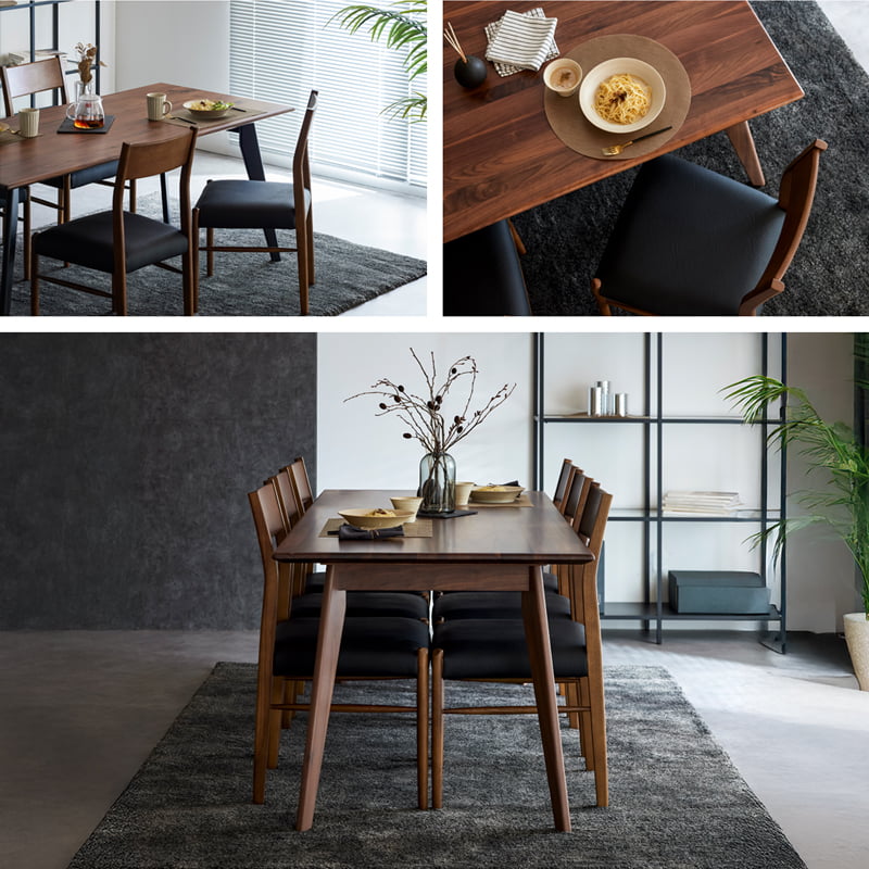 ダイニングセット 150cm 165cm 180cm  ウォールナット カインドA Kチェアセット