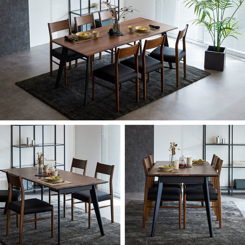 ダイニングセット 150cm 165cm 180cm  ウォールナット カインドA Kチェアセット