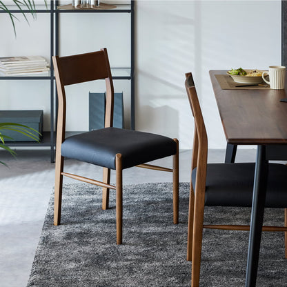 ダイニングチェア 2脚セット 無垢材 肘無し 軽量 軽い ブラウン クリアウッド ナチュラル Kチェア