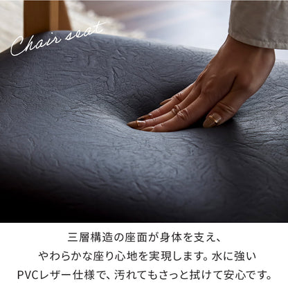 ダイニングチェア 2脚セット 無垢材 肘無し 軽量 軽い ブラウン クリアウッド ナチュラル Kチェア