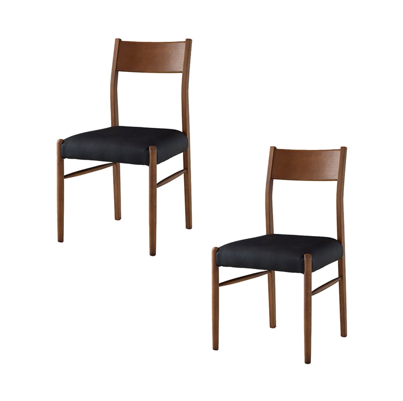 ダイニングチェア 2脚セット 無垢材 肘無し 軽量 軽い ブラウン クリアウッド ナチュラル Kチェア