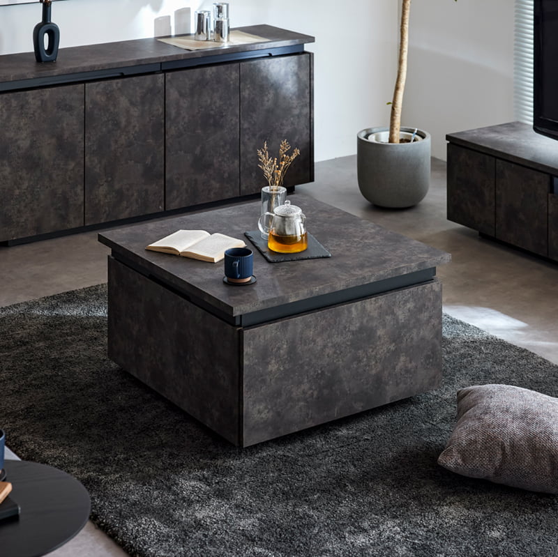 センターテーブル  リビングテーブル 80 正方形 大川家具 国産 完成品 GRI