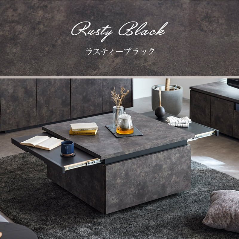 センターテーブル  リビングテーブル 80 正方形 大川家具 国産 完成品 GRI