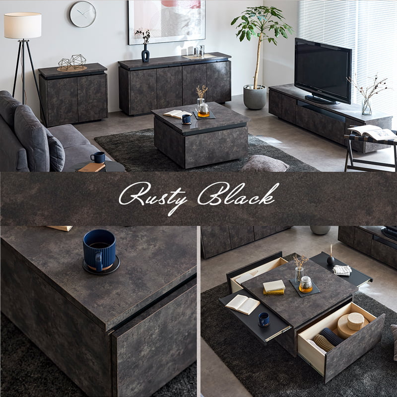 センターテーブル  リビングテーブル 80 正方形 大川家具 国産 完成品 GRI