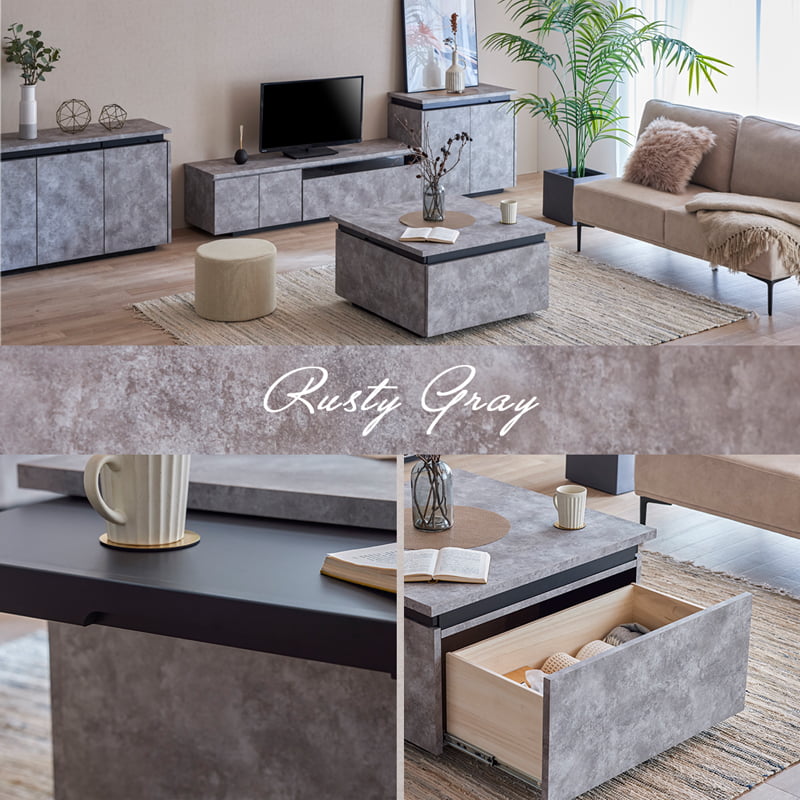 センターテーブル  リビングテーブル 80 正方形 大川家具 国産 完成品 GRI