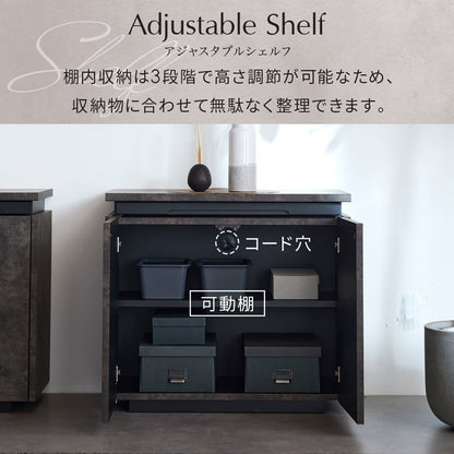 サイドボード キャビネット 幅80cm リビング収納  大川家具 国産 完成品 GRI