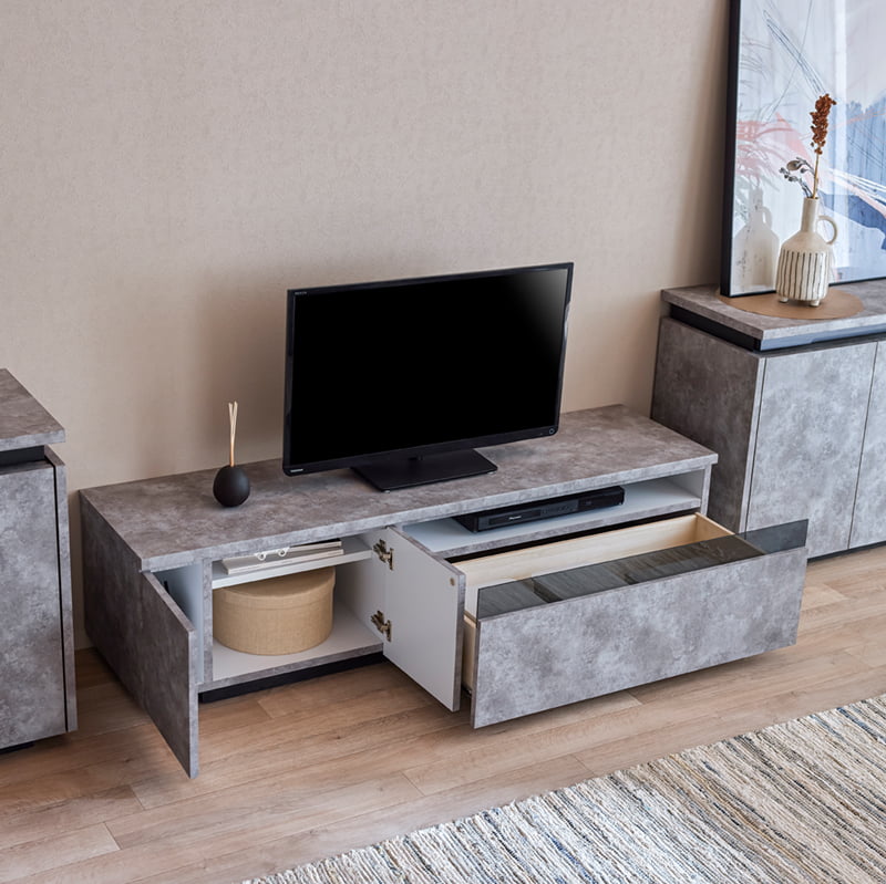 ローボード テレビボード 150cm 収納付き リビング収納 大川家具 国産 完成品 GRI