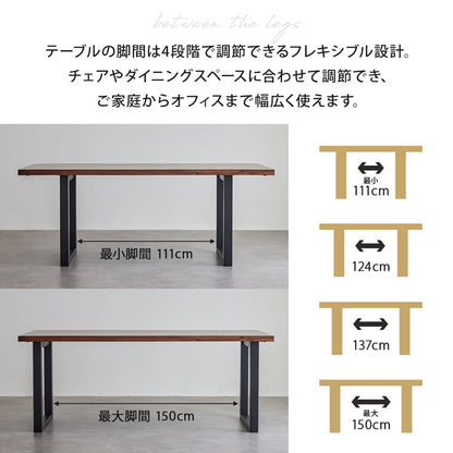 ダイニングセット 180cm 5点セット 4人掛け チェア ウォールナット シモワ